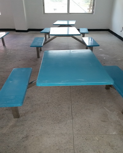 4人長條不鏽鋼餐桌 (4)