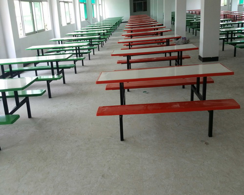 十人長條玻璃鋼餐桌 (3)