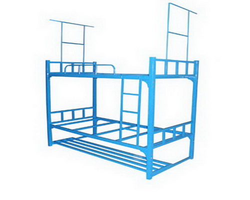 雙人（rén）帶蚊帳架鐵床